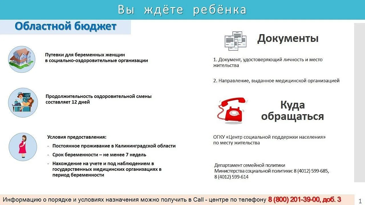 СОЦИАЛЬНЫЕ ГАРАНТИИ. В Калининградской области действуют  меры социальной поддержки для женщин и семей с детьми.